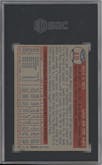 Willie Mays from the 1957 Topps set graded by SGC and given an overall grade of 3.
