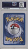 Ninetales from the 2002 Pokemon  set graded by PSA and given an overall grade of 7.
