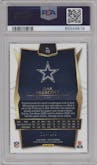 Dak Prescott from the 2016 Panini Select set featuring a Blue Prizm parallel graded by PSA and given an overall grade of 10.
