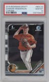 Gunnar Henderson from the 2019 Bowman Draft set graded by PSA and given an overall grade of 10.