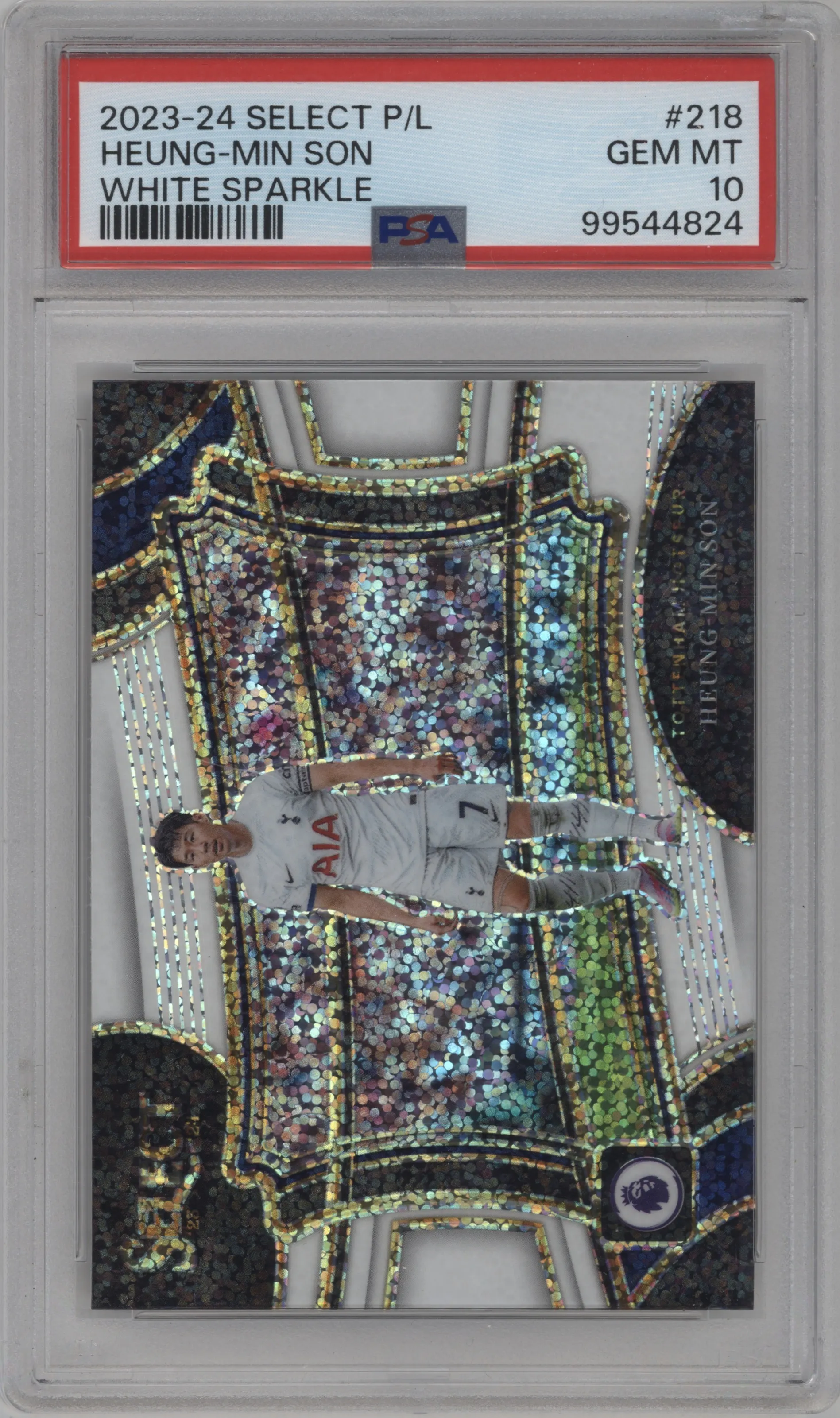 2023 Panini Select Premier League Field Lvl. Heung-Min Son White Sparkle #218 PSA 10