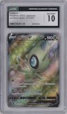 Celebi V from the 2021 Pokemon SWSH JPN set graded by CSG and given an overall grade of 10.