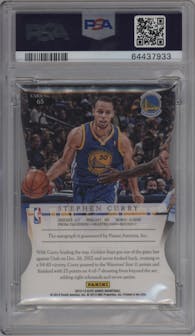 Stephen Curry from the 2012-13 Panini Elite Series set graded by PSA and given an overall grade of 9.