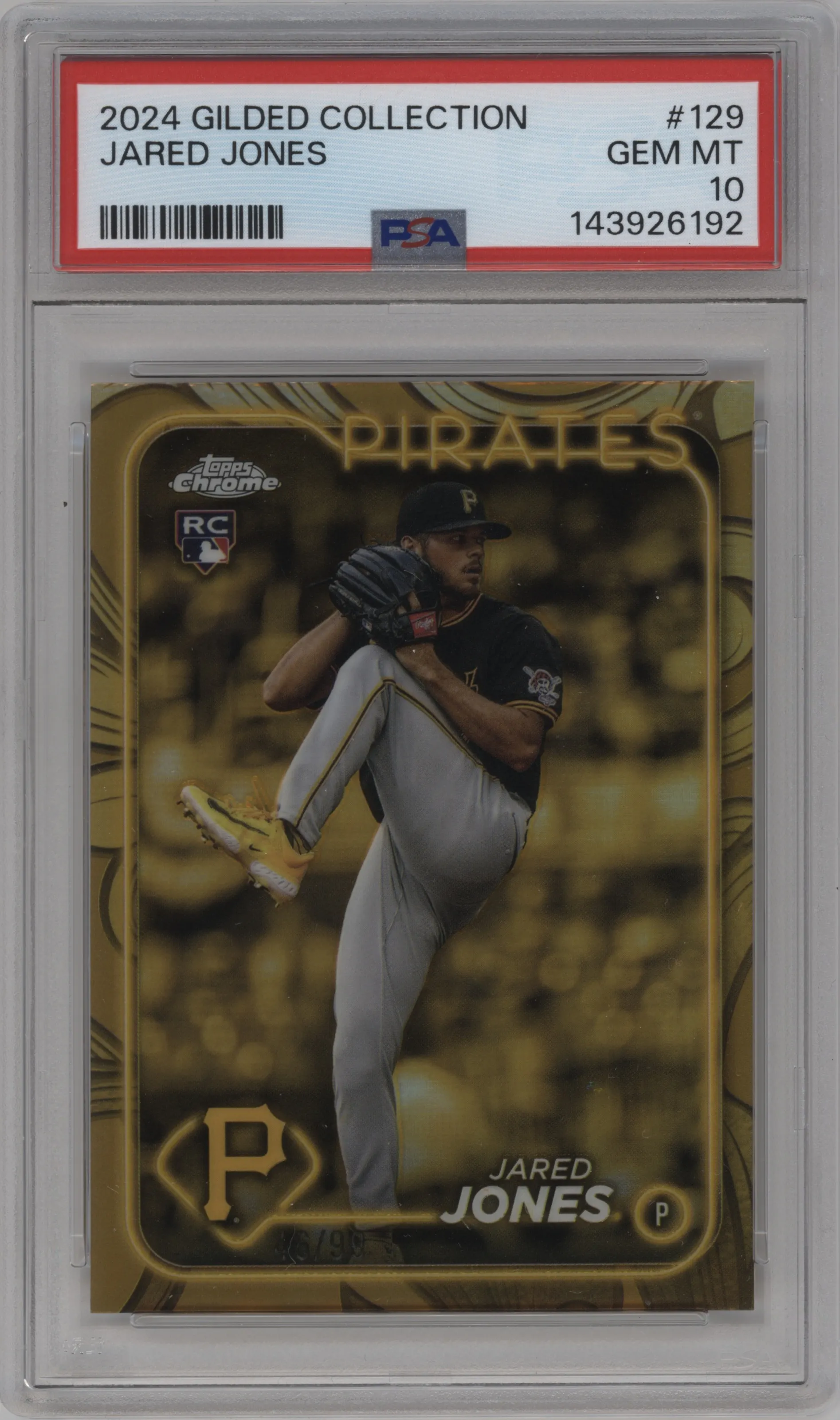 2024 Topps Gilded Collection Jared Jones #129 PSA 10