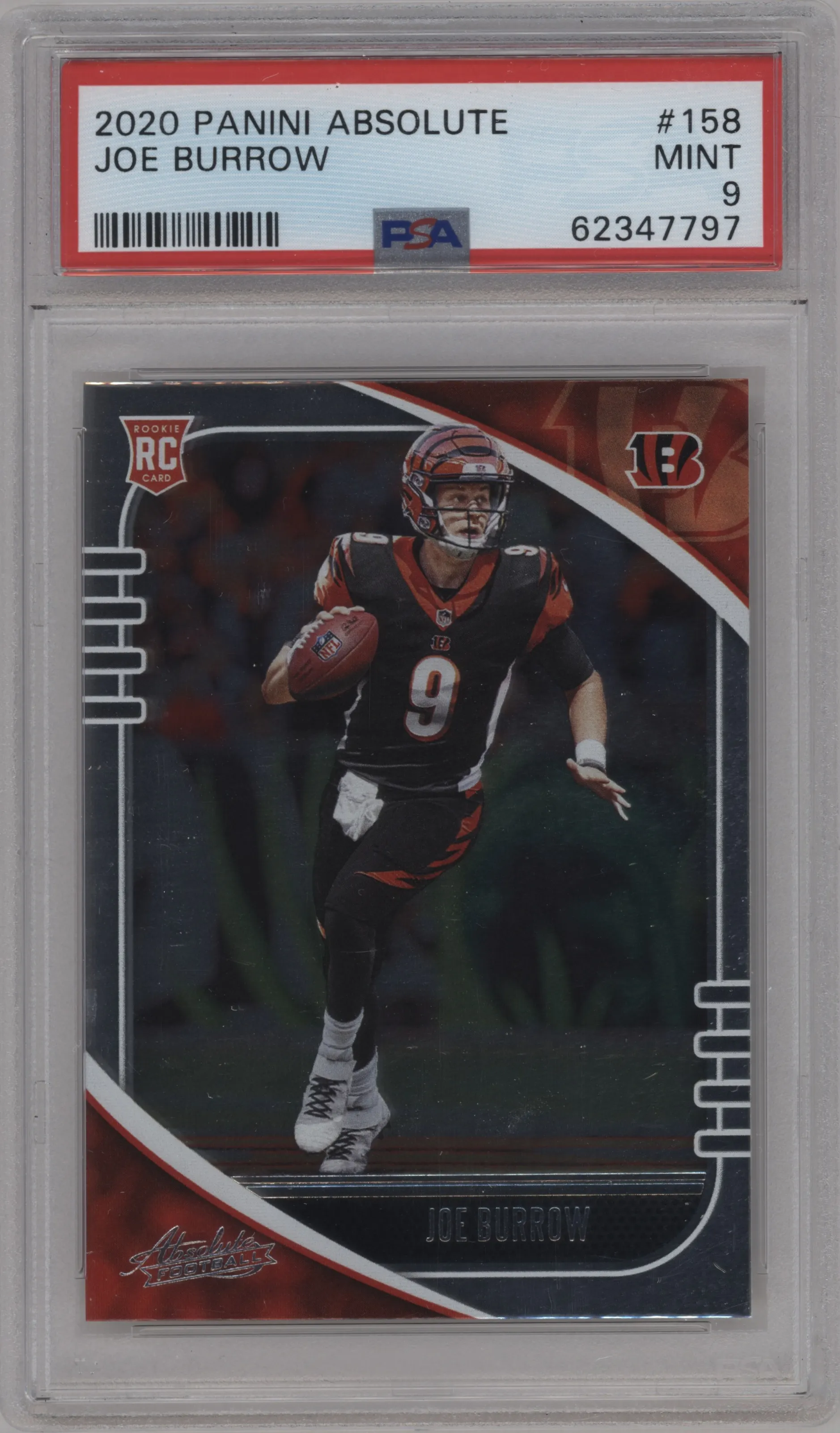 2020 Panini Absolute Joe Burrow PSA 9