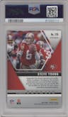 Steve Young from the 2020 Panini Mosaic set featuring a Mosaic parallel graded by PSA and given an overall grade of 10.