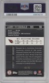 Larry Fitzgerald from the 2008 Topps Finest set featuring a Gold Refractor parallel graded by PSA and given an overall grade of 8.