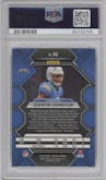 Quentin Johnston from the 2023 Panini Mosaic set featuring a  Genesis parallel graded by PSA and given an overall grade of 10.