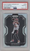Joe Burrow from the 2020 Panini Chronicles set featuring a Silver parallel graded by PSA and given an overall grade of 10.