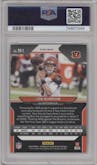 Joe Burrow from the 2020 Panini Chronicles set featuring a Silver parallel graded by PSA and given an overall grade of 10.