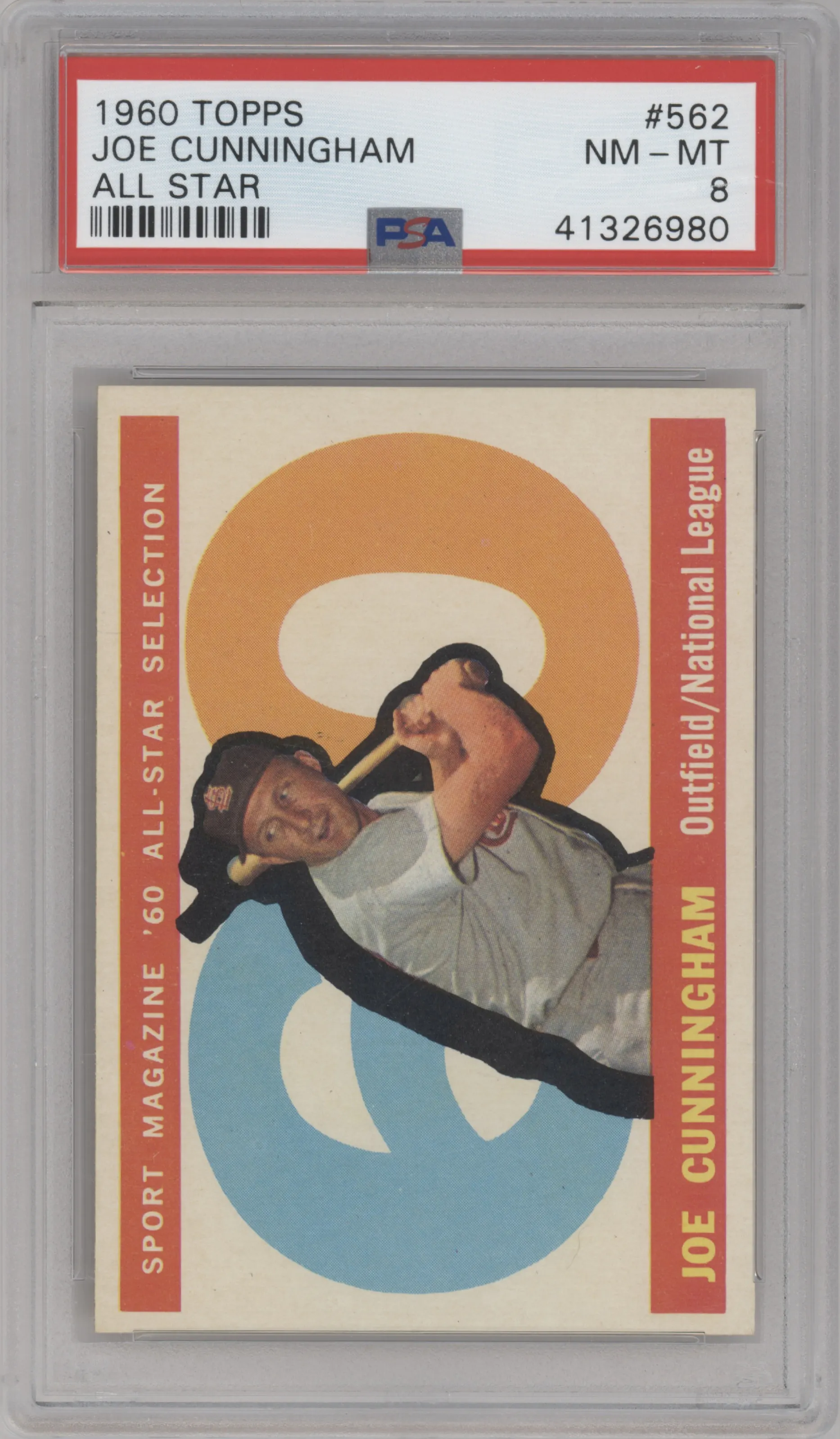 1960 Topps Joe Cunningham #562 PSA 8