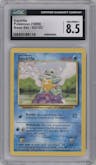 Squirtle from the 1999 Pokemon set graded by CSG and given an overall grade of 8.5.