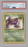 Grimer from the 2000 Pokemon set graded by PSA and given an overall grade of 10.
