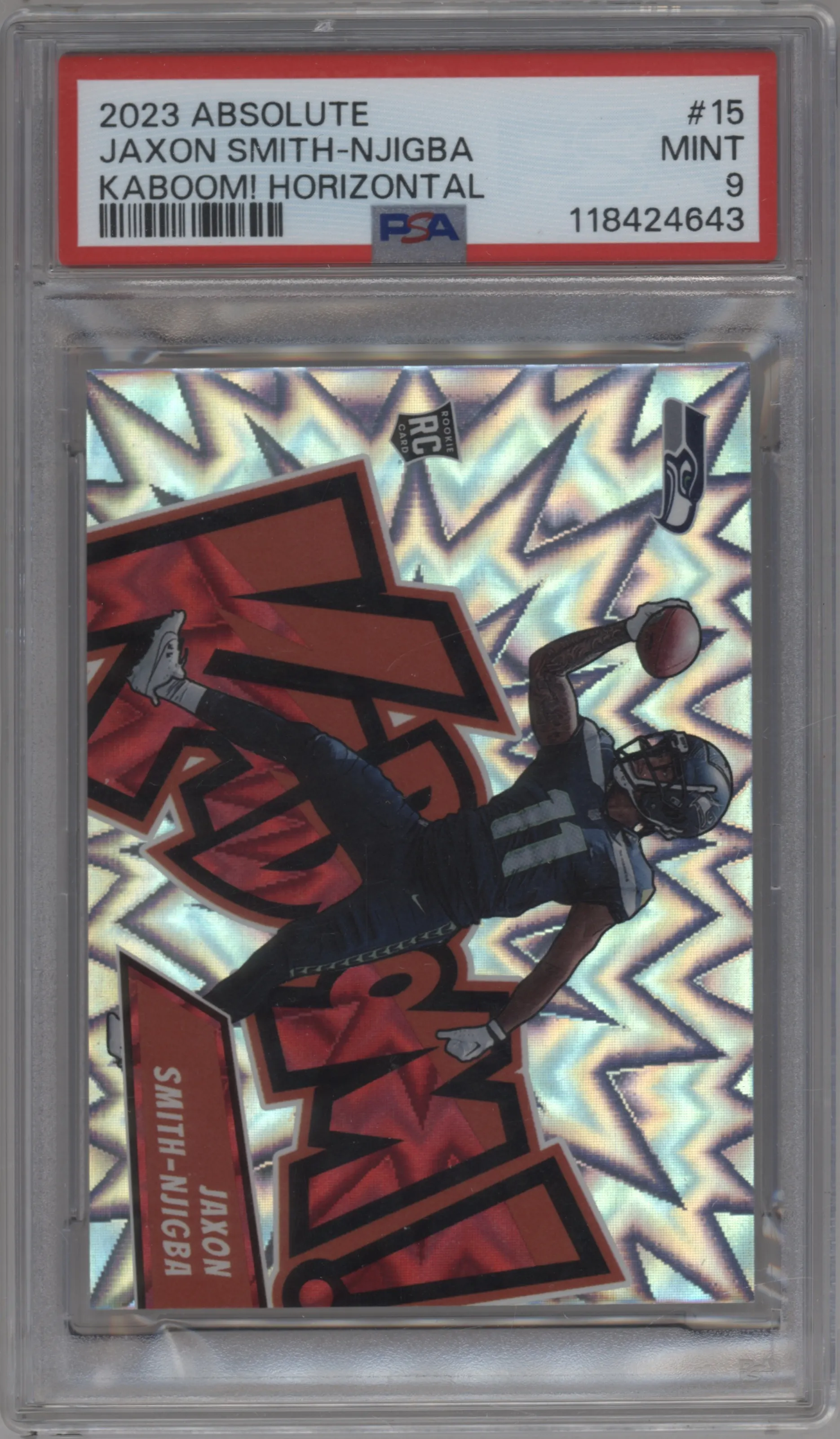 2023 Panini Absolute Kaboom! Horizontal Jaxon Smith-Njigba #15 PSA 9
