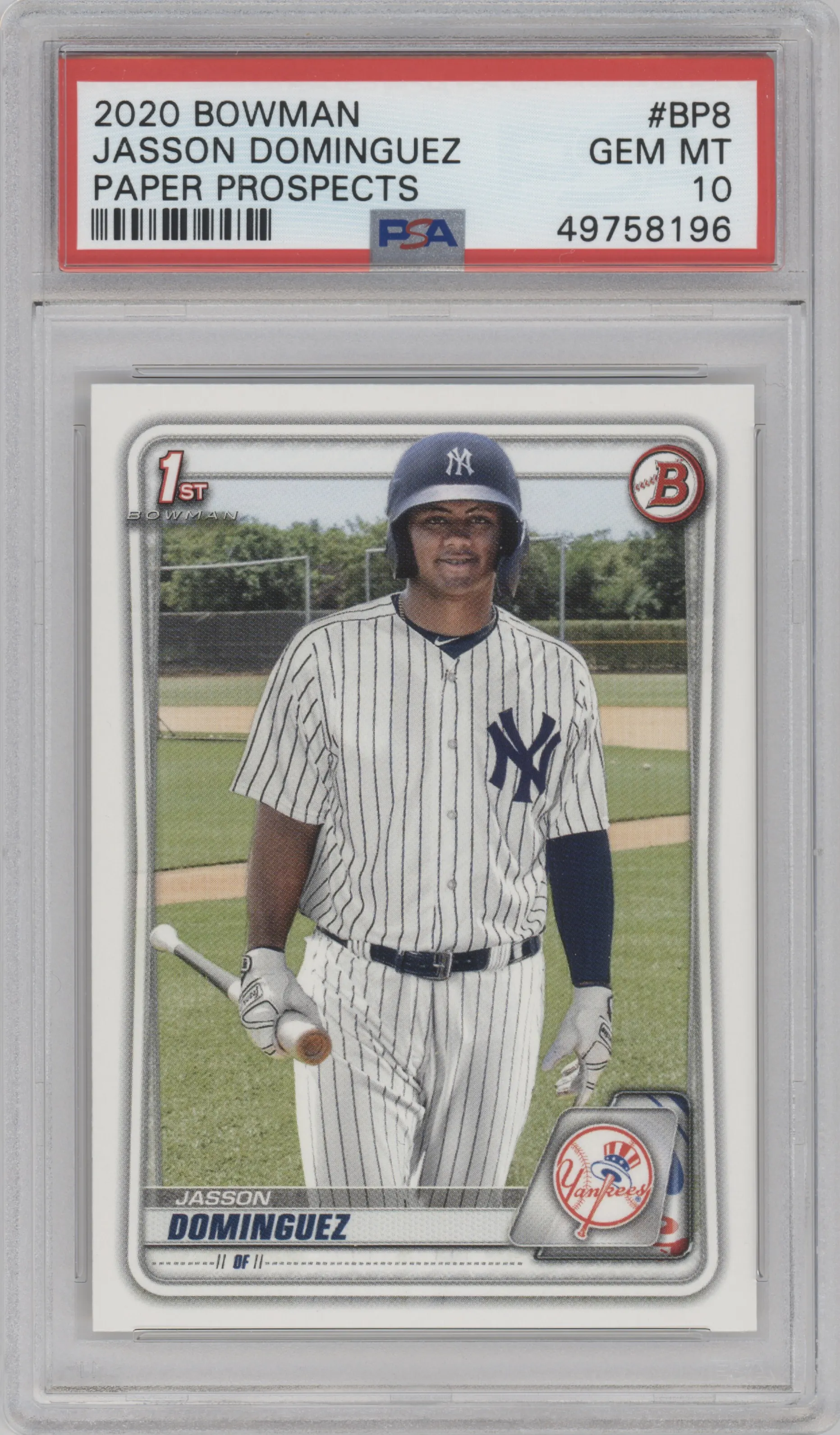 2020 Bowman Prospect Jasson Dominguez PSA 10