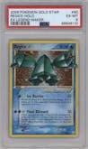 Regice Gold Star from the 2006 Pokemon EX set graded by PSA and given an overall grade of 6.