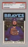 Bruce Sutter from the 1986 Topps set featuring a Tiffany parallel graded by PSA and given an overall grade of 10.