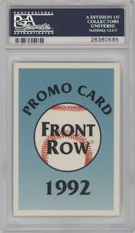 Derek Jeter  from the 1992 Front Row set graded by PSA and given an overall grade of 10.