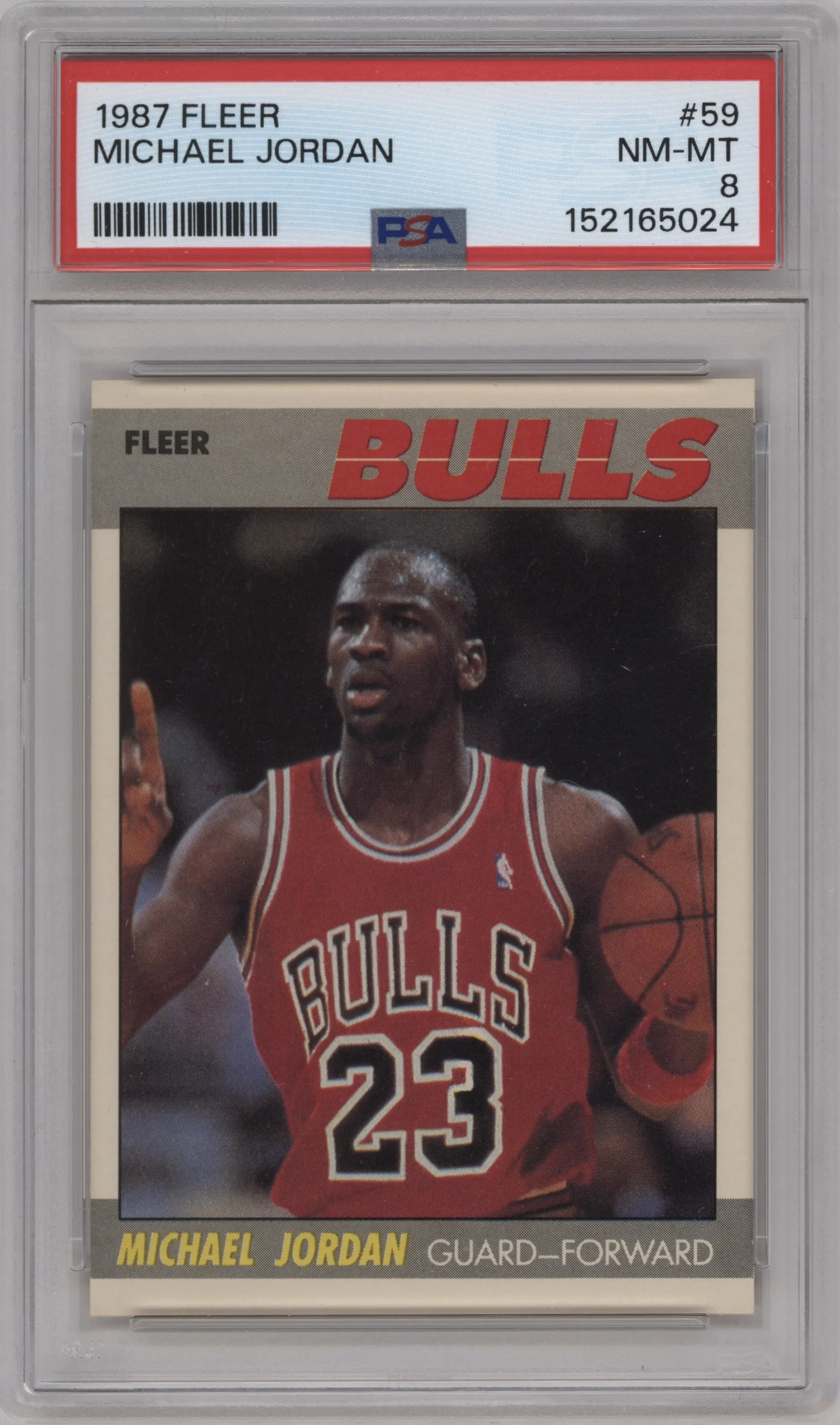 1987 Fleer Michael Jordan #59 PSA 8