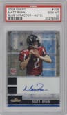 Matt Ryan from the 2008 Topps Finest set featuring a Blue Xfractor parallel graded by PSA and given an overall grade of 10.