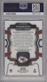 Rashee Rice from the 2023 Panini Prizm set featuring a Pink parallel graded by PSA and given an overall grade of 10.