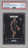 Victor Wembanyama from the 2023-24 Panini Prizm set graded by PSA and given an overall grade of 10.