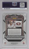 Brock Purdy from the 2022 Panini Prizm set graded by PSA and given an overall grade of 10.