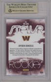 Jayden Daniels from the 2024 Panini Rookies & Stars set graded by Beckett and given an overall grade of 9.5.