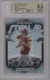 Jayden Daniels from the 2024 Panini Rookies & Stars set graded by Beckett and given an overall grade of 9.5.