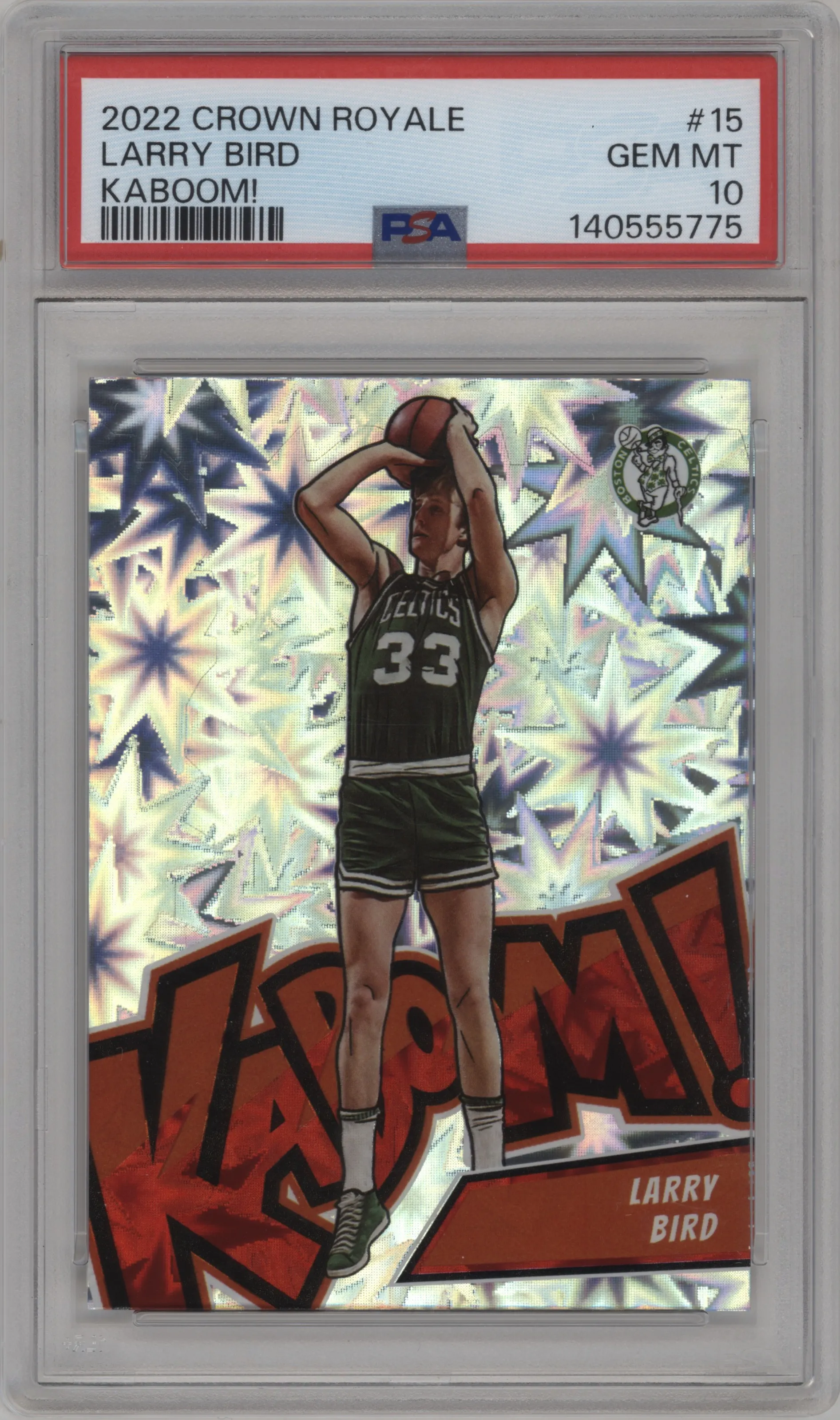 2022 Panini Crown Royale Kaboom! Larry Bird #15 PSA 10