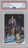 Pete Maravich from the 1979-80 Topps set graded by PSA and given an overall grade of 9.