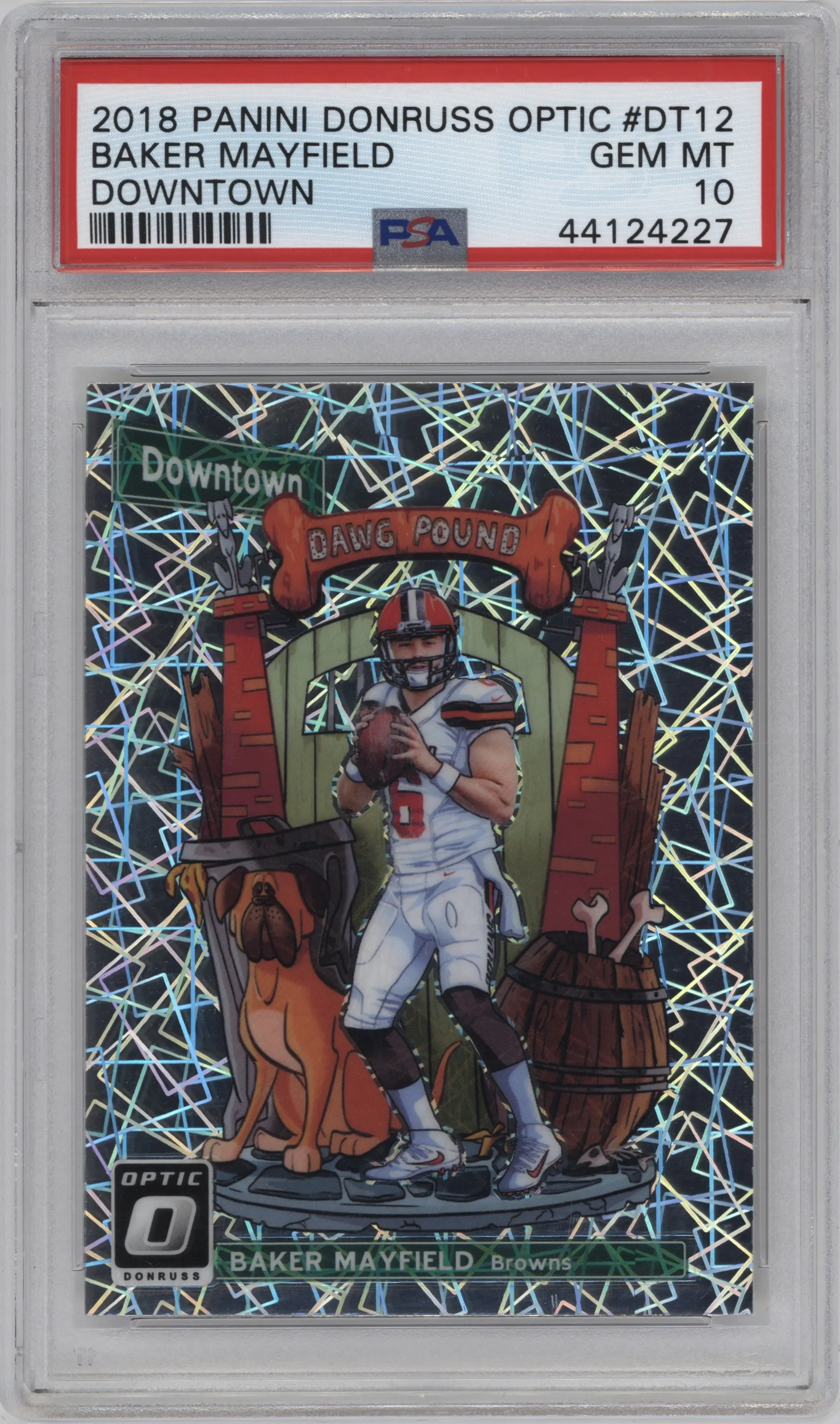 2018 Panini Donruss Optic Downtown Baker Mayfield #DT-12 PSA 10