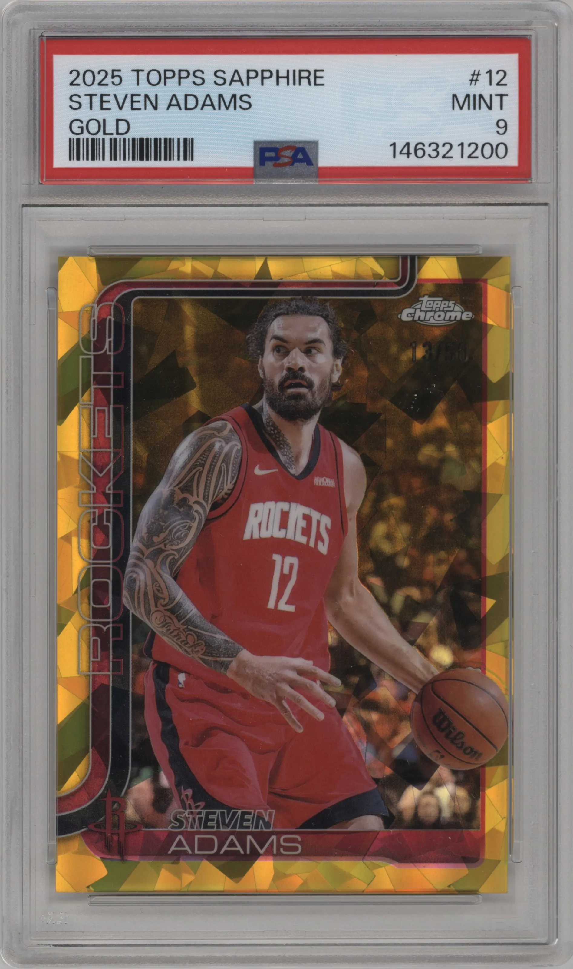 2025 Topps Chrome Sapphire Edition Steven Adams Gold PSA 9