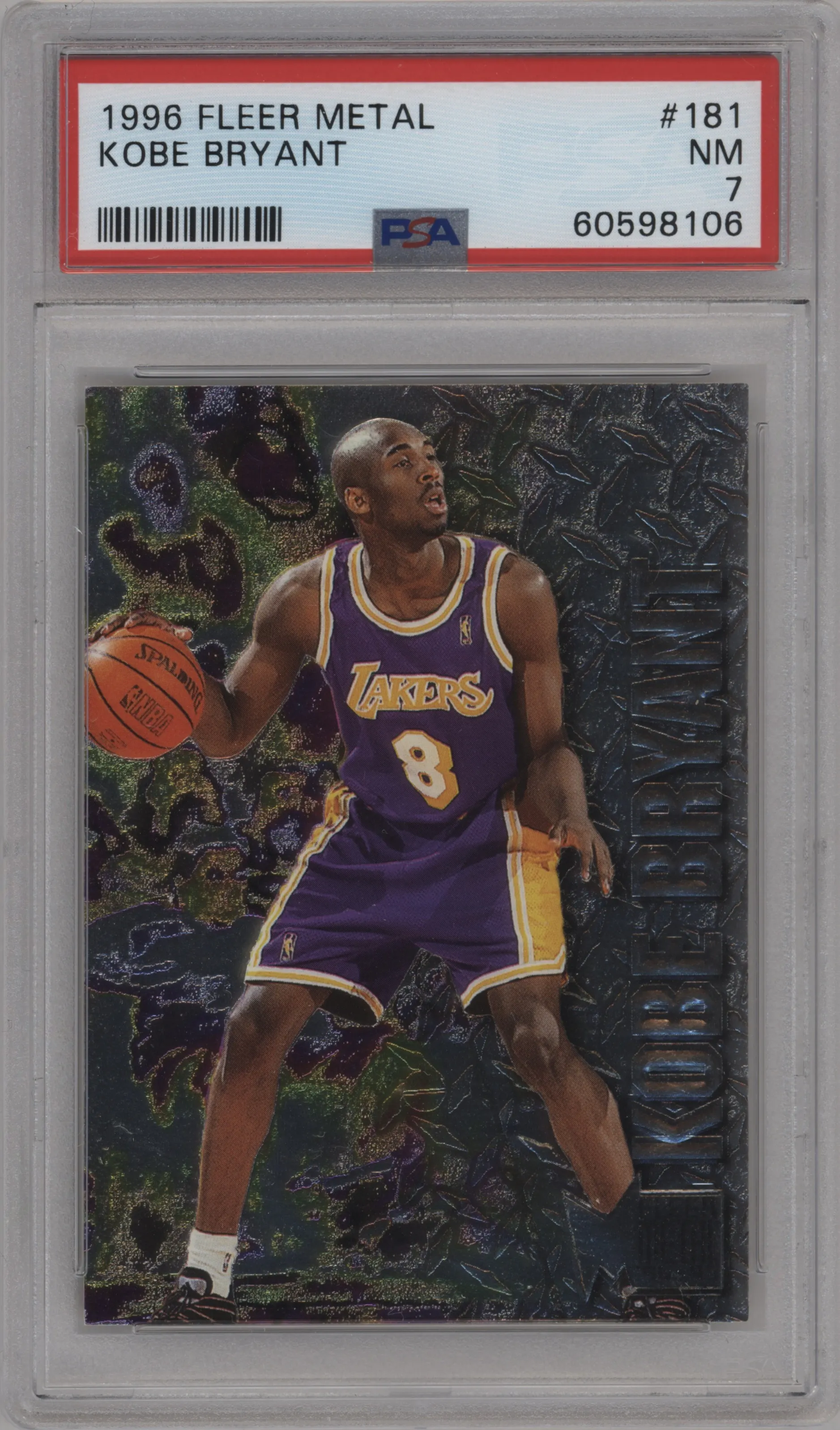 1996 Fleer Metal Kobe Bryant #181 PSA 7