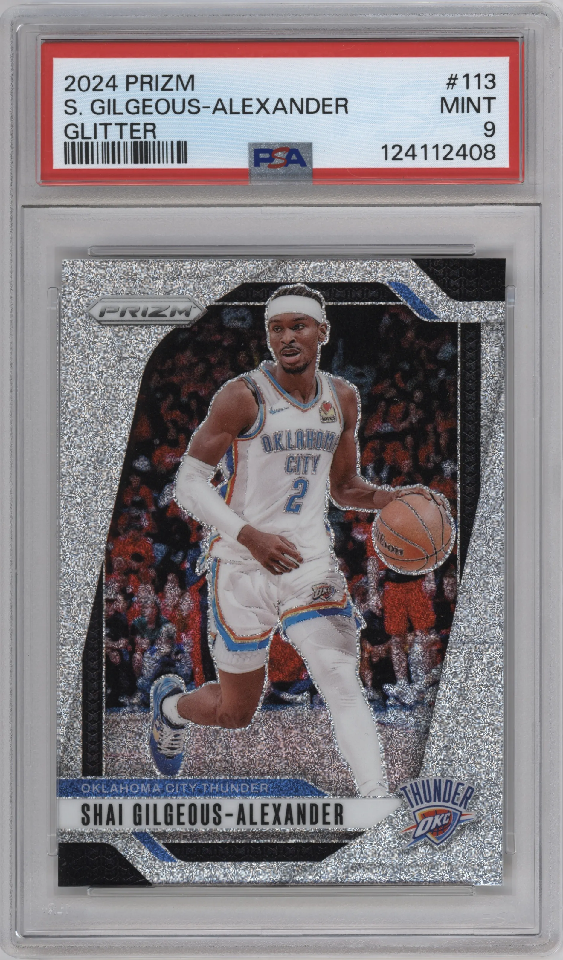 2024 Panini Prizm Shai Gilgeous-Alexander Glitter PSA 9