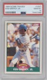 Ken Griffey, Jr. from the 1989 Score Rookie & Traded set graded by PSA and given an overall grade of 10.