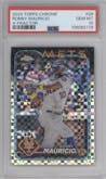 Ronny Mauricio from the 2024 Topps Chrome set featuring a X-Fractor parallel graded by PSA and given an overall grade of 10.