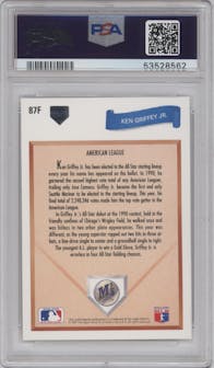 Ken Griffey Jr. from the 1991 Upper Deck Final Edition set graded by PSA and given an overall grade of 10.