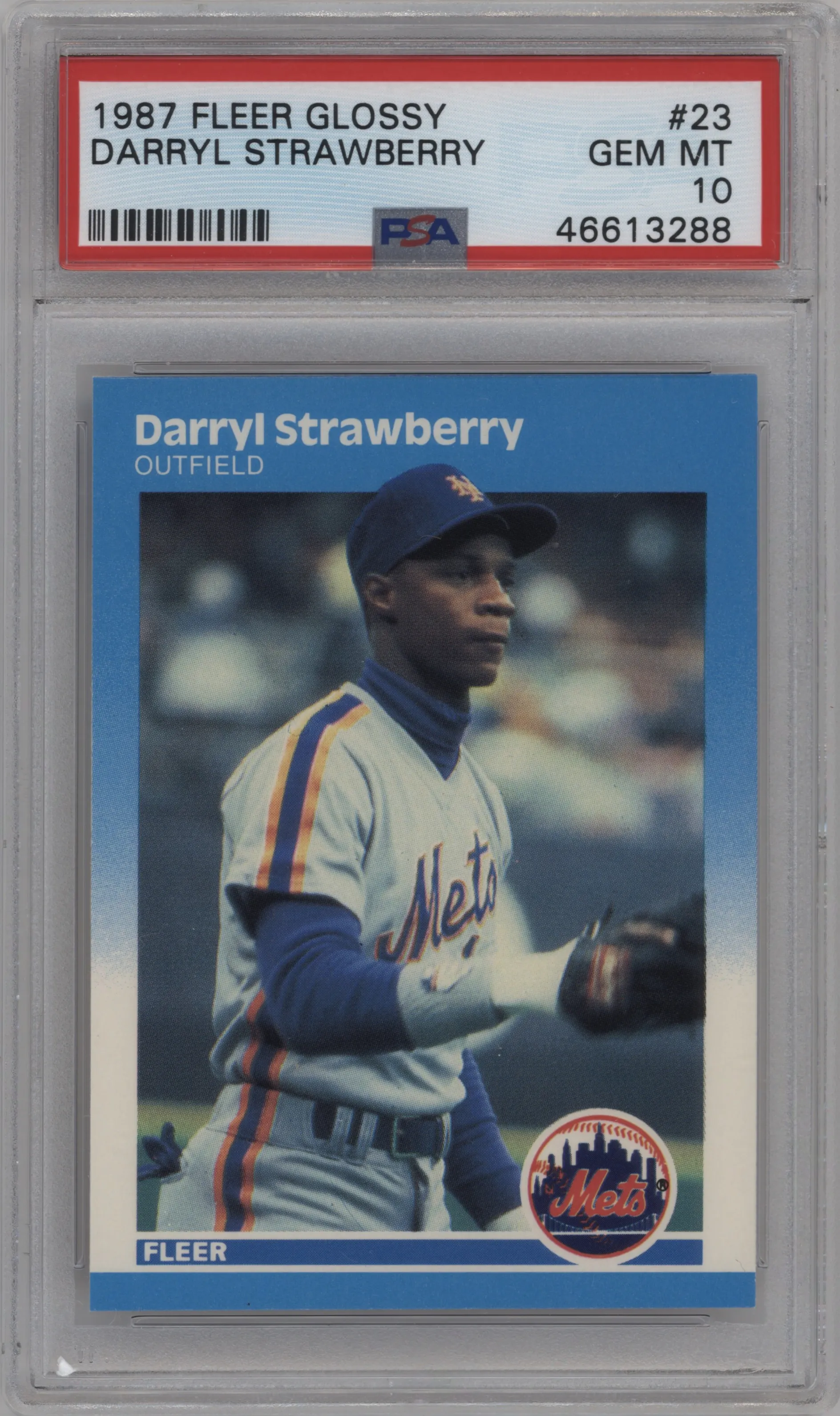1987 Fleer Darryl Strawberry Glossy #23 PSA 10