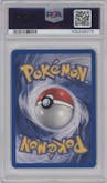 Rocket's Scyther from the 2000 Pokemon GH set graded by PSA and given an overall grade of 7.