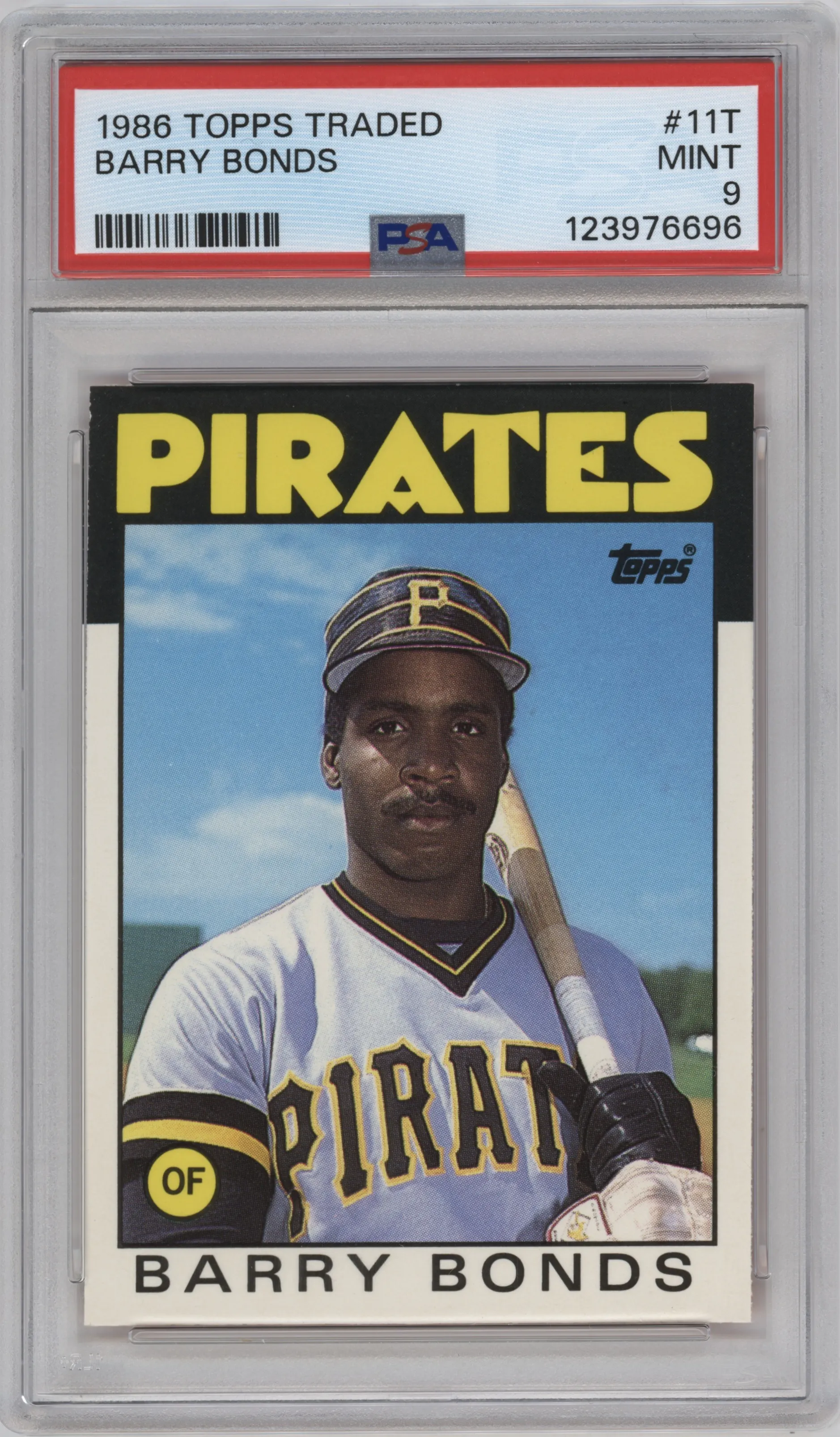 1986 Topps Traded Barry Bonds PSA 9