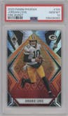 Jordan Love from the 2020 Panini Phoenix set featuring a Fire Burst parallel graded by PSA and given an overall grade of 10.