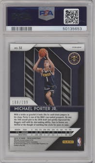 Michael Porter Jr. from the 2018-19 Panini Prizm set featuring a Blue Prizm  parallel graded by PSA and given an overall grade of 9.