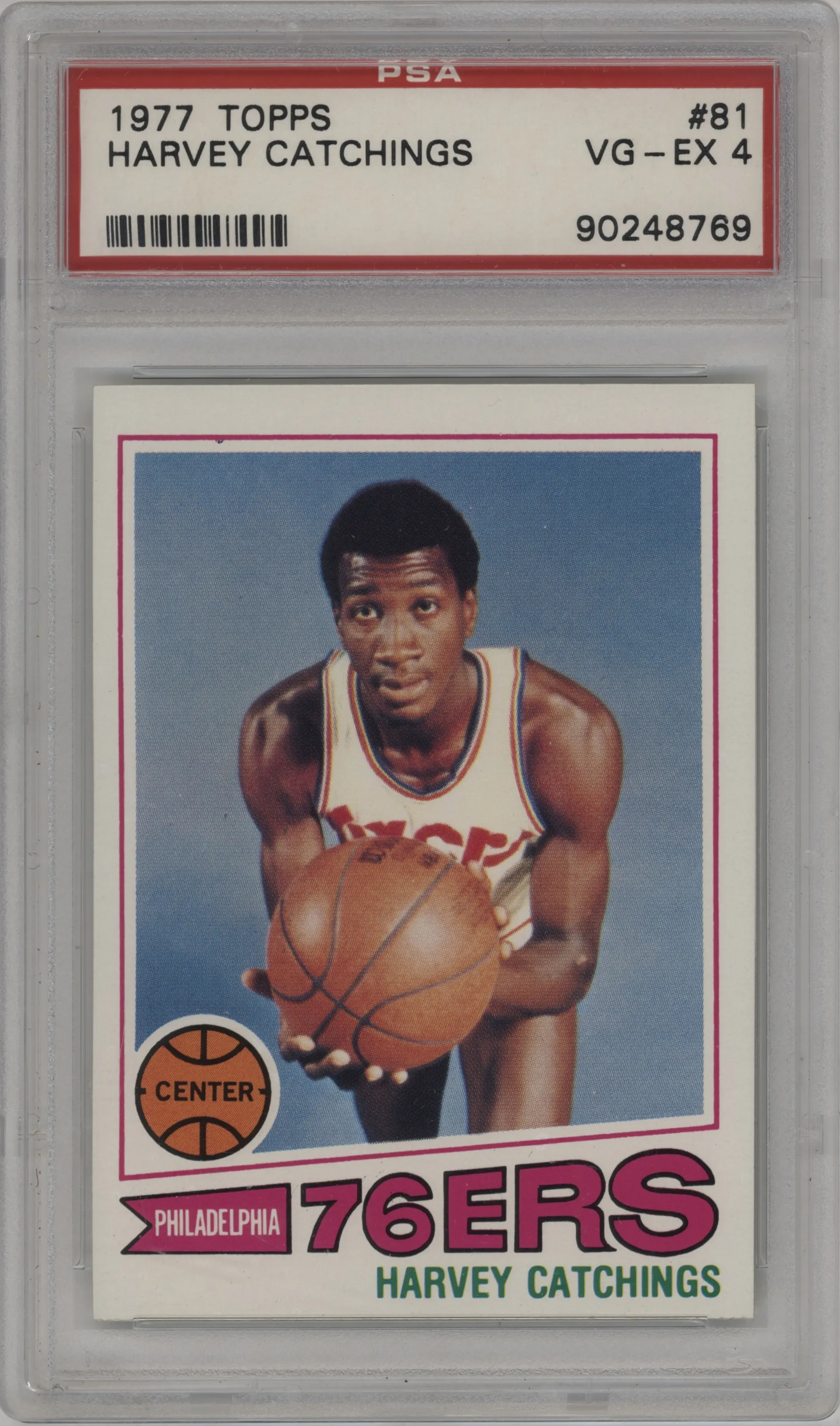 1977 Topps Harvey Catchings PSA 4