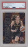 Caitlin Clark from the 2024 Panini Select WNBA set graded by PSA and given an overall grade of 9.