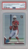 Kyler Murray from the 2019 Panini Donruss Optic set featuring a Holo parallel graded by PSA and given an overall grade of 10.