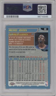 Michael Jordan from the 2001-02 Topps Chrome set graded by PSA and given an overall grade of 9.