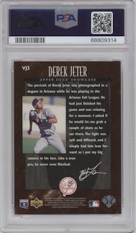 Derek Jeter from the 1996 Upper Deck set graded by PSA and given an overall grade of 9.
