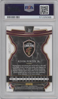 Kevin Porter Jr. from the 2019-20 Panini Select set featuring a Light Blue Prizm parallel graded by PSA and given an overall grade of 10.