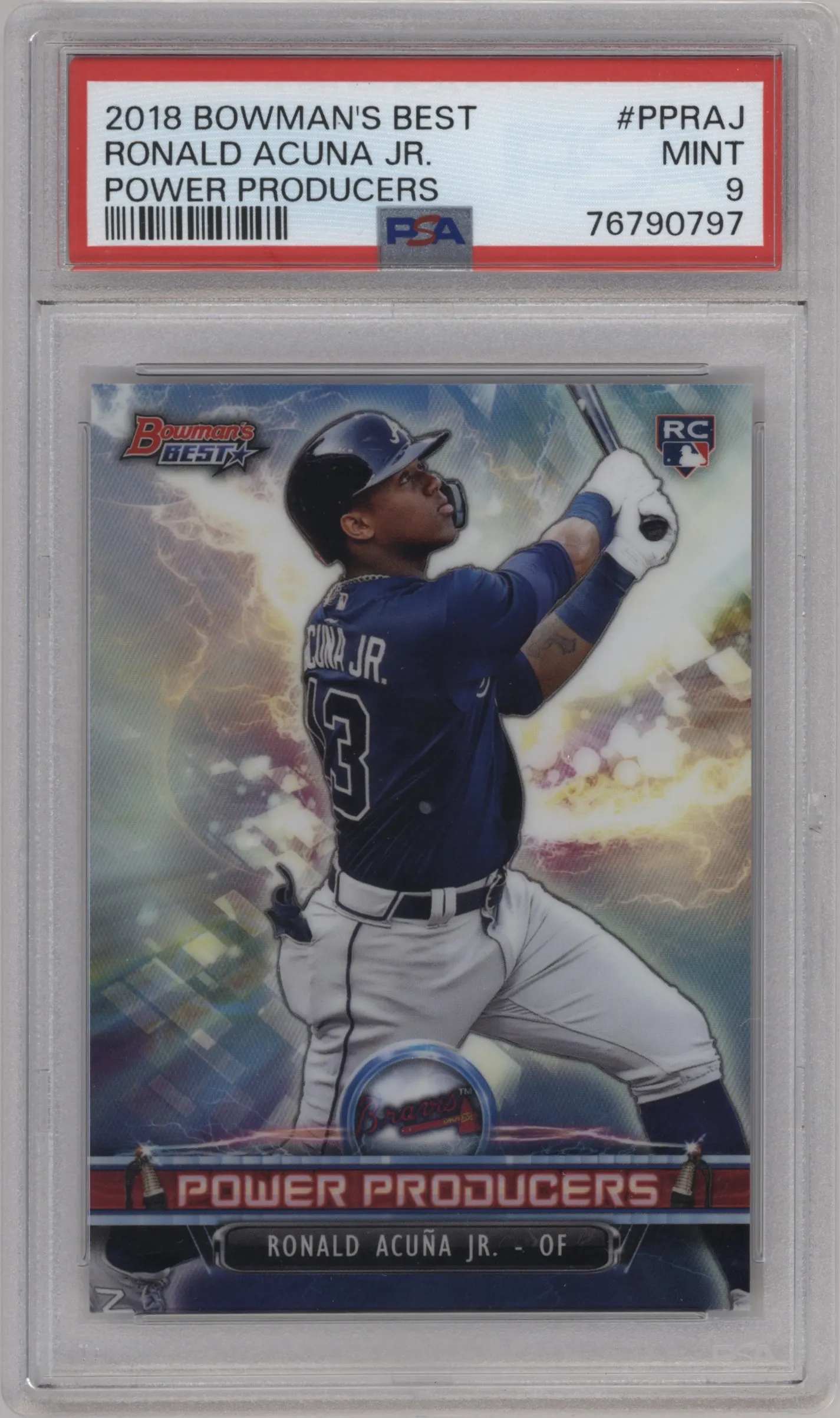 2018 Bowman’s Best Power Producers Ronald Acuna Jr. #PP-RAJ PSA 9